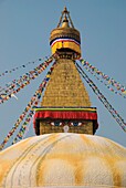 Die buddhistische Stupa; Bodhnath, Kathmandu, Nepal