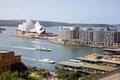 Fährschiffe vor dem Circular Quay in Melbourne, Australien