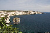 Klippen am Mittelmeer, Bonifacio, Korsika, Frankreich