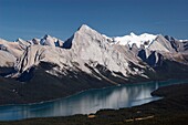 Jasper National Park, Alberta, Canada; Maligne Lake And Mountains