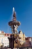 Ceske Budejovice, Czech Republic; Samson's Fountain