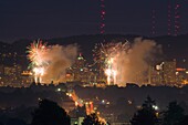 Fireworks Display, Portland, Oregon, Usa