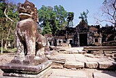 Steinstatuen in Preah Khan