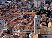 Blick über das Franziskanerkloster und die Dächer von Dubrovnik