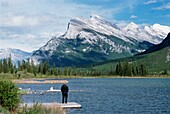 Mount Rundle And Vermillion Lakes