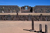 Entrance To Kalasasaya With Ponce Monolith From Semi-Underground Temple