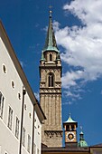 Franciscan Church Spire In Salzburg