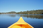 Bow Of Yellow Boat On Lake Bennet