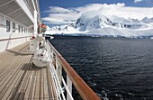 View Of Antarctica As Seen From Deck Of Cruise Ship