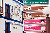 Che Guevara Image And Road Signs.