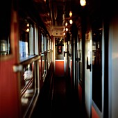 Interior Of Corridor Of French Sleeper Train