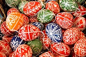 Traditional Hand-Painted Eggs For Sale In Craft Shop