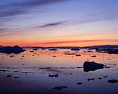 Landscapes, Sunset Over Icebergs