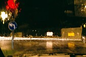 Night Driving In Rain, Blurred Motion