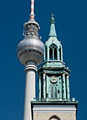 Marien Church And Fernsehturm Towers