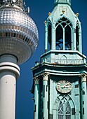 Marien Church And Fernsehturm Towers