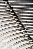 Amphitheater Sitzplätze in Patras, Nahaufnahme