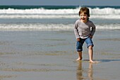 Child On Sennen Cove Beach