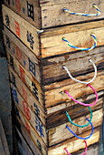 Wooden Boxes Stacked Up