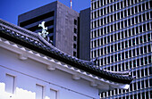Imperial Palace Otemon Gate And Modern Offices