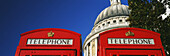 Phone Boxes In Front Of St Paul's Cathedral