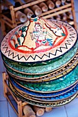 Traditional Style Painted Hats For Sale In A Market