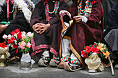 Buddhist Ladakhi Women Wearing Traditional Dress