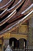 Dach im Wat Xieng Thong, Nahaufnahme