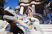 Statue des Salamanders im Parc Guell