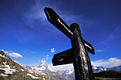 Schild am Matterhorn