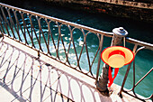 Hat On Canal Railings