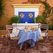 A Breakfast Table Scene At The Hacienda Benazuza.