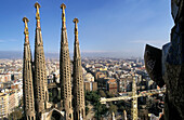 La Sagrada Familia, Blick aus hohem Winkel
