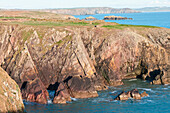Cliffs along the coastline
