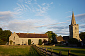 Ashleworth Court And Church Near River Severn; Gloucestershire, England