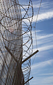 Robben Island Metallzaun; Kapstadt, Südafrika