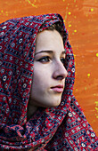 Muslim Girl Wearing Hijab; England