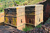 Biete Ghiorgis (House of St. George), one of the rock hewn churches in Lalibela (UNESCO World Heritage Site), Ethiopia