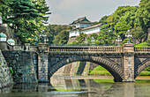Tokyo, Japan. Traditional Imperial Gardens in downtown