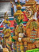 Thailand, Bangkok, Yaksha at Wat Phra Kaeo The Grand Palace