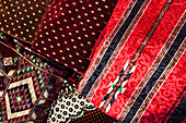 UAE, Dubai, Deira. Souvenir fabric