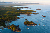 Canada, British Columbia. Aerial view of Pacific Rim National Park.