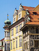 Czech Republic, Prague. Buildings along old town Prague.