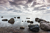 Denmark, Mon, Mons Klimt, 130 meter-high chalk cliffs from the shore