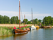 The old Harbor in Wieck at the Bodstedter Bodden close to the Western Pomerania Lagoon Area. Germany