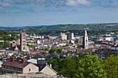 Ireland, County Cork, Cork City, elevated city view from the west