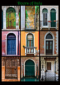 Ein Plakat mit Türen, die in ganz Norditalien zu finden sind