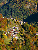 San Tomaso Agordino in the Dolomites of the Veneto. Part of the UNESCO World Heritage Site, Italy