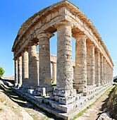 Dorischer Tempel von Segesta. 5. Jahrhundert v. Chr. Sizilien, Italien