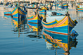 Malta, Marsaxlokk, Traditionelle Fischerboote